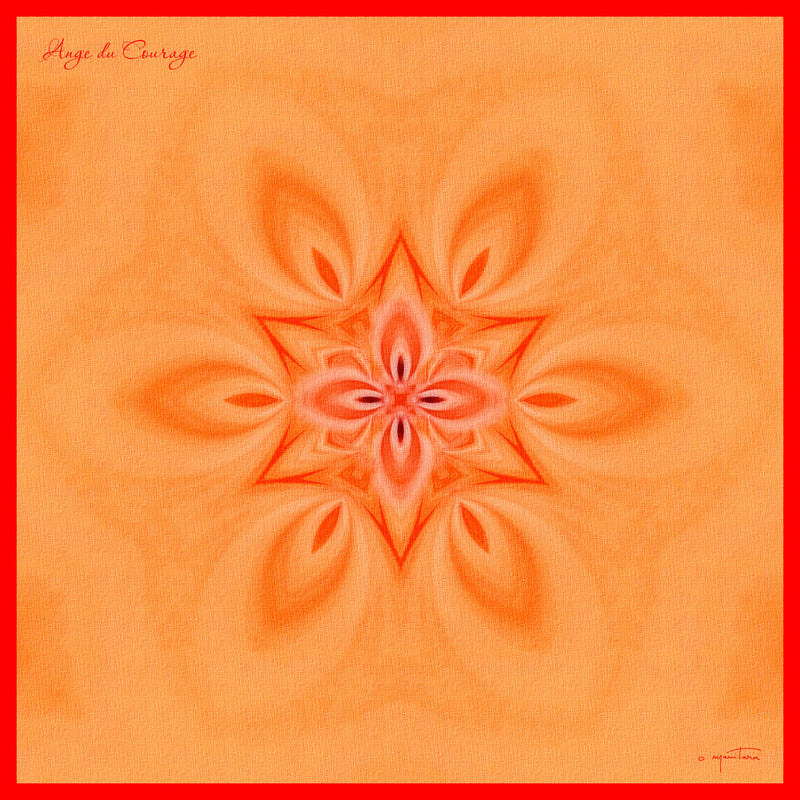 Tapis Mandala : Ange du Courage