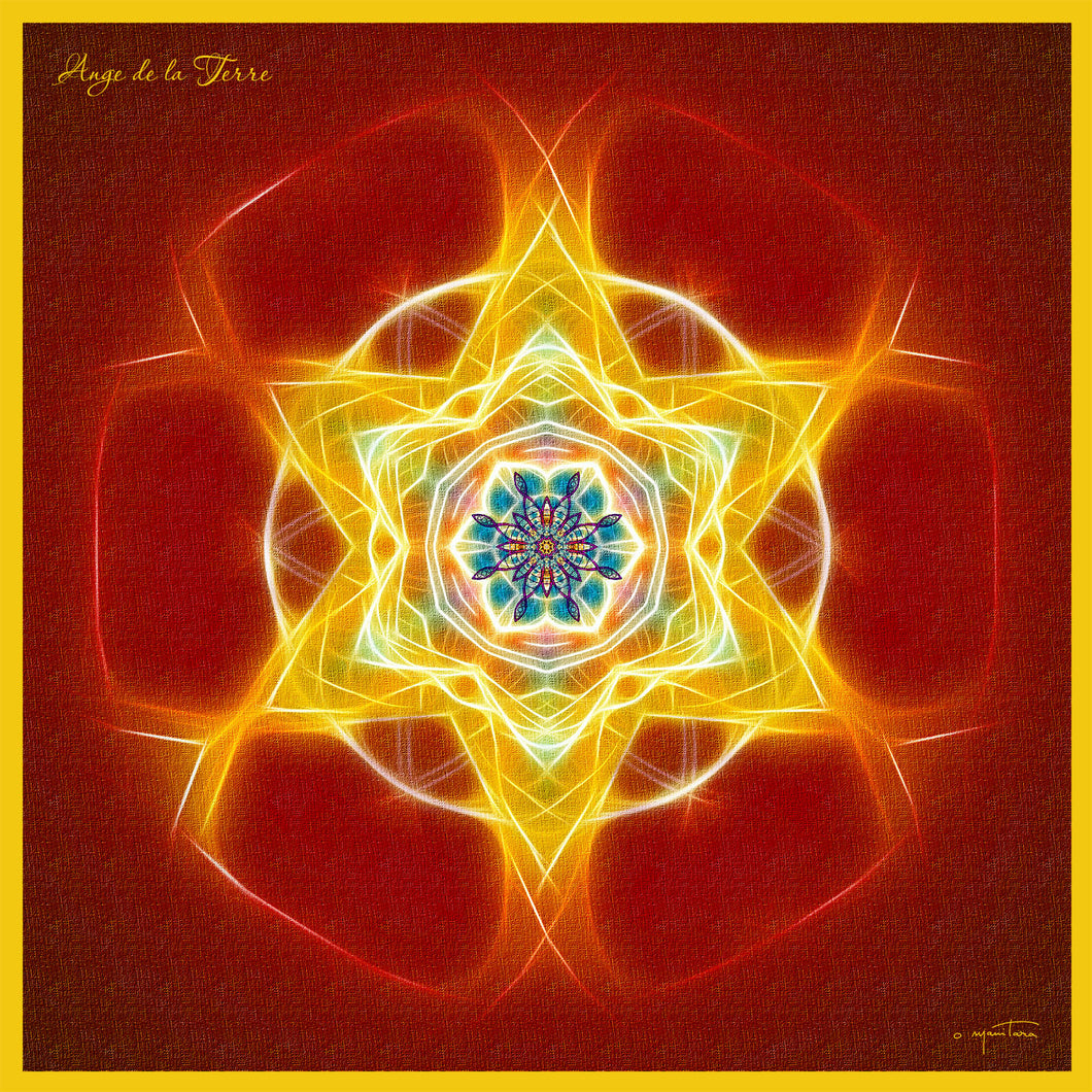 Tenture du mandala de l'Ange de la terre